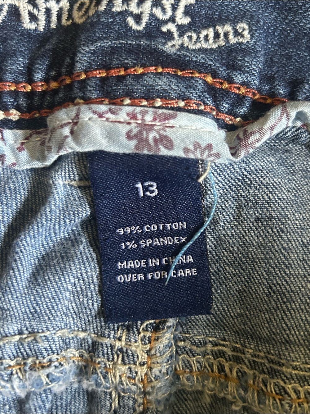 Amethyst Rachel Bootcut Distressed Stretch Jeans Size 13 - Picture 12 of 13